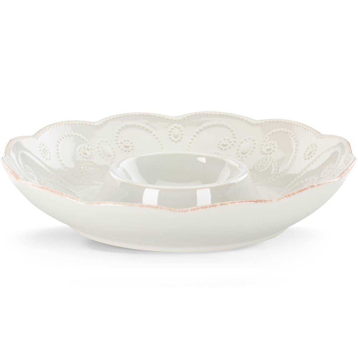 French Perle White Chip & Dip Tray - Image 2