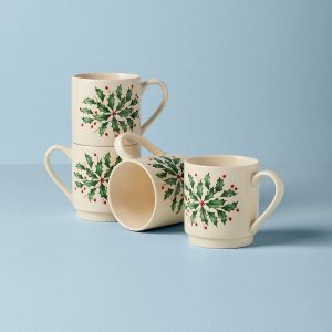 Holiday Stackable Mugs - Set of 4