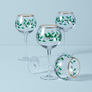 Holiday Balloon Glasses - Set Of 4