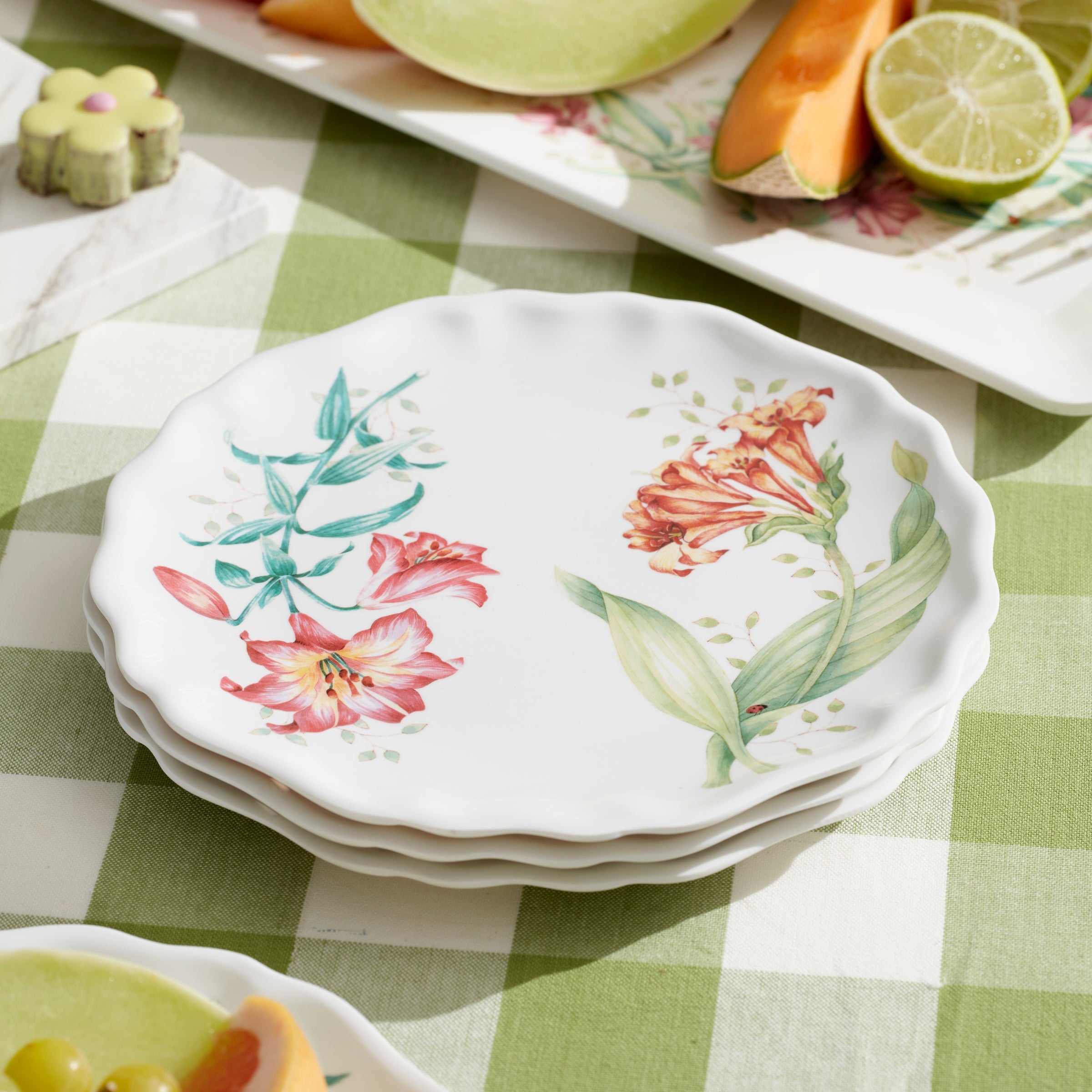 Butterfly Meadow Melamine Accent Plates - Set of 4 - Image 3