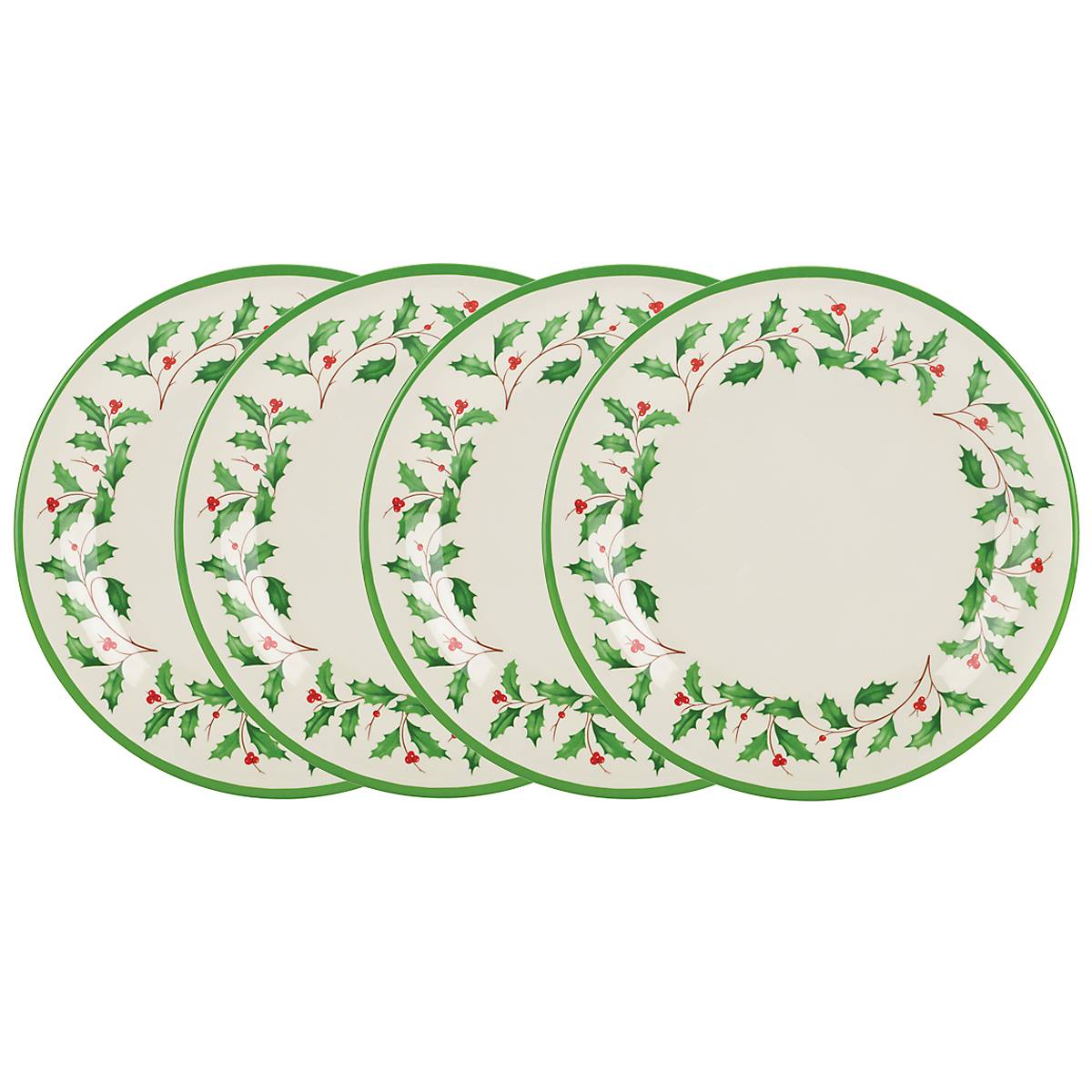 Holiday Melamine Dinner Plates - Set of 4 - Image 2