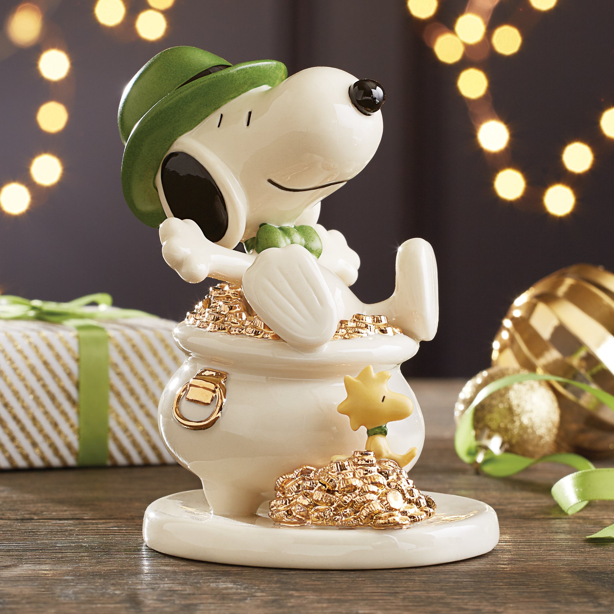 Snoopy Lucky Leprechaun Figurine - Image 2