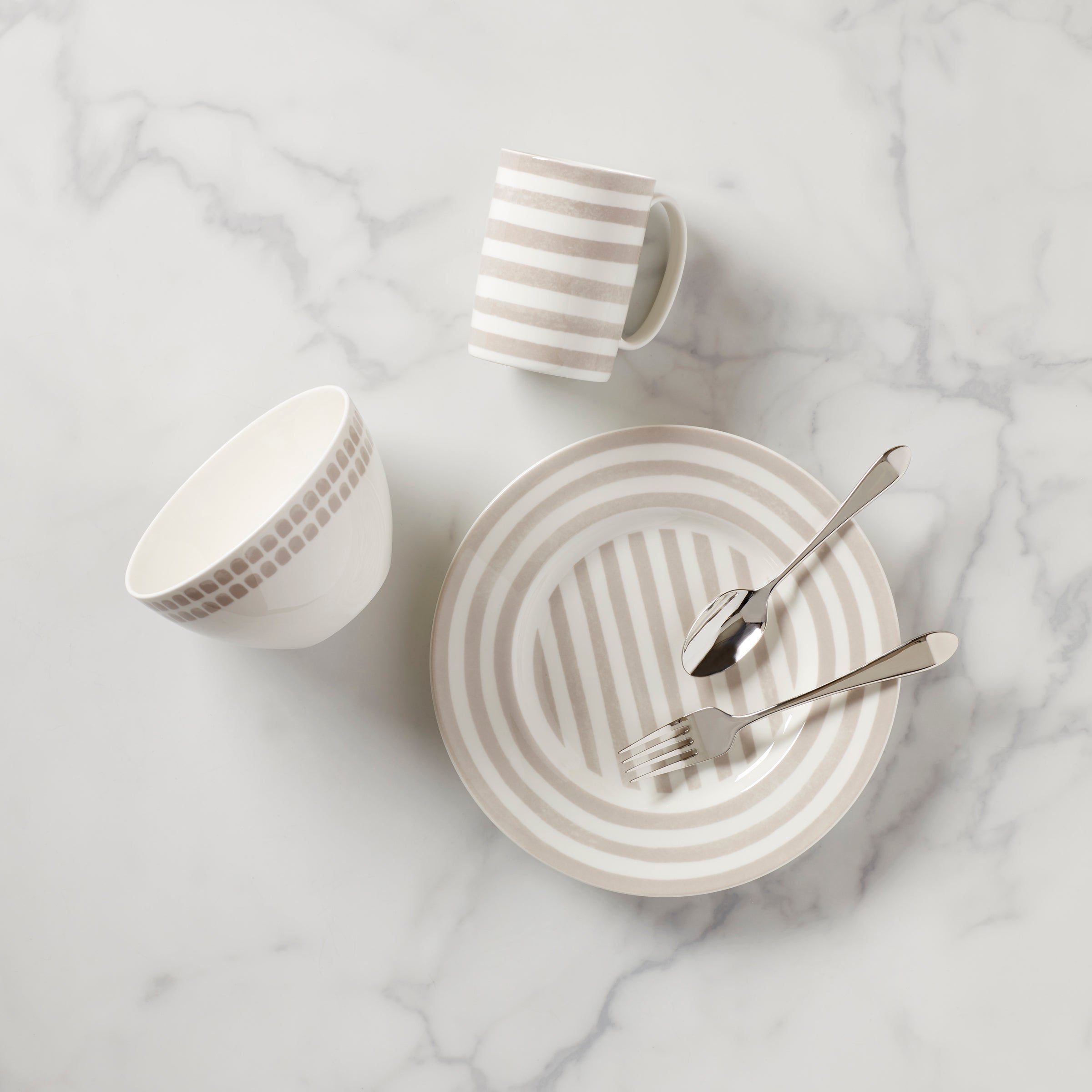 Charlotte Street Grey North 4-Piece Place Setting - Image 2