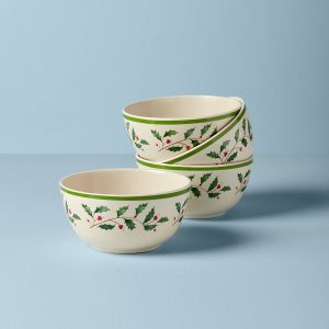 Holiday Melamine All-Purpose Bowls - Set of 4