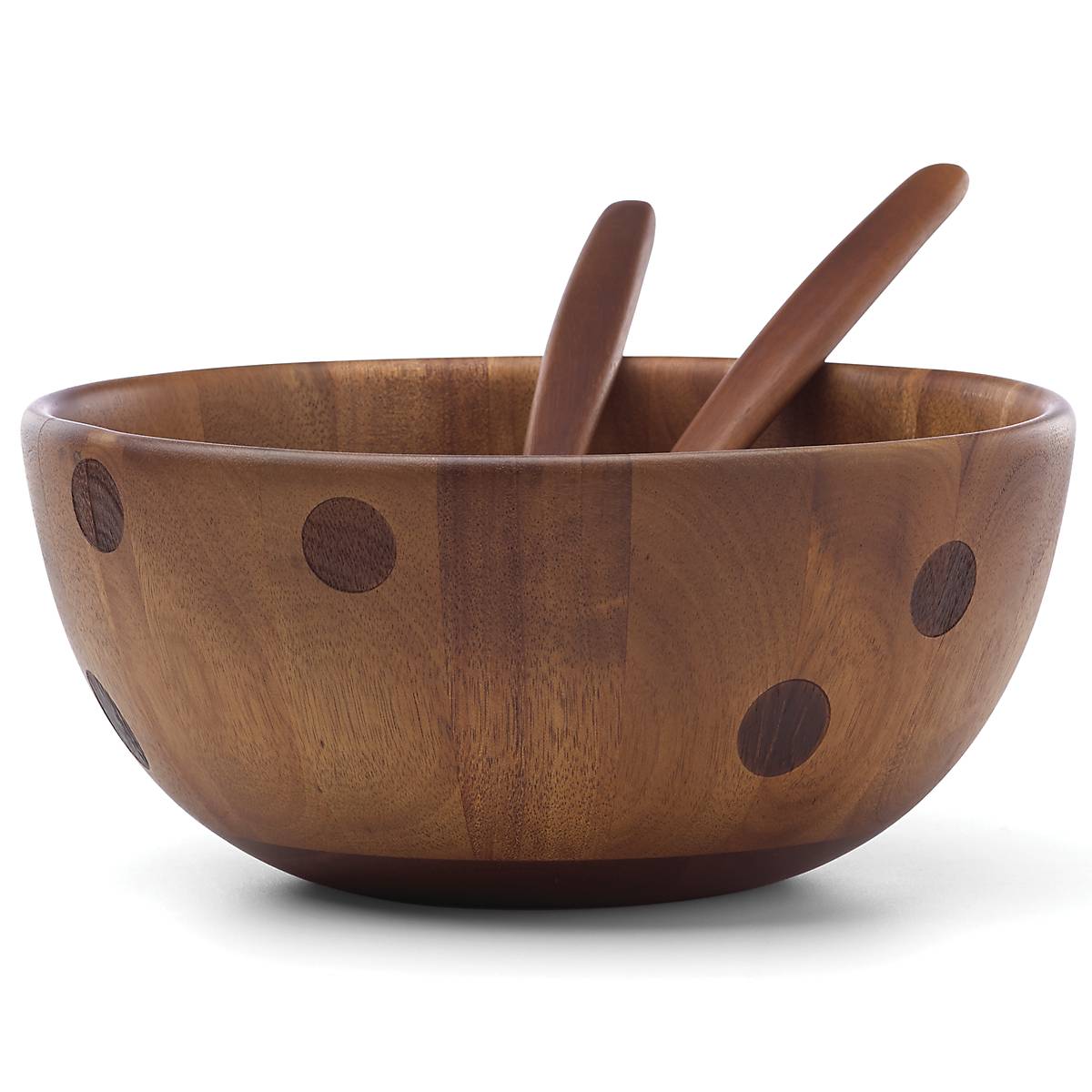 Deco Dot Salad Bowl With Servers - Image 2