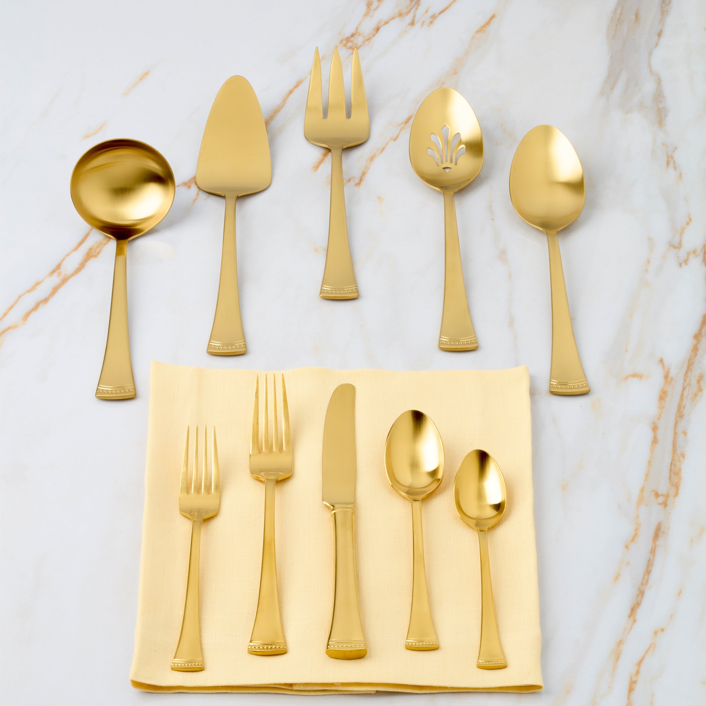 Portola Gold Satin 5 Piece Hostess Set - Image 2