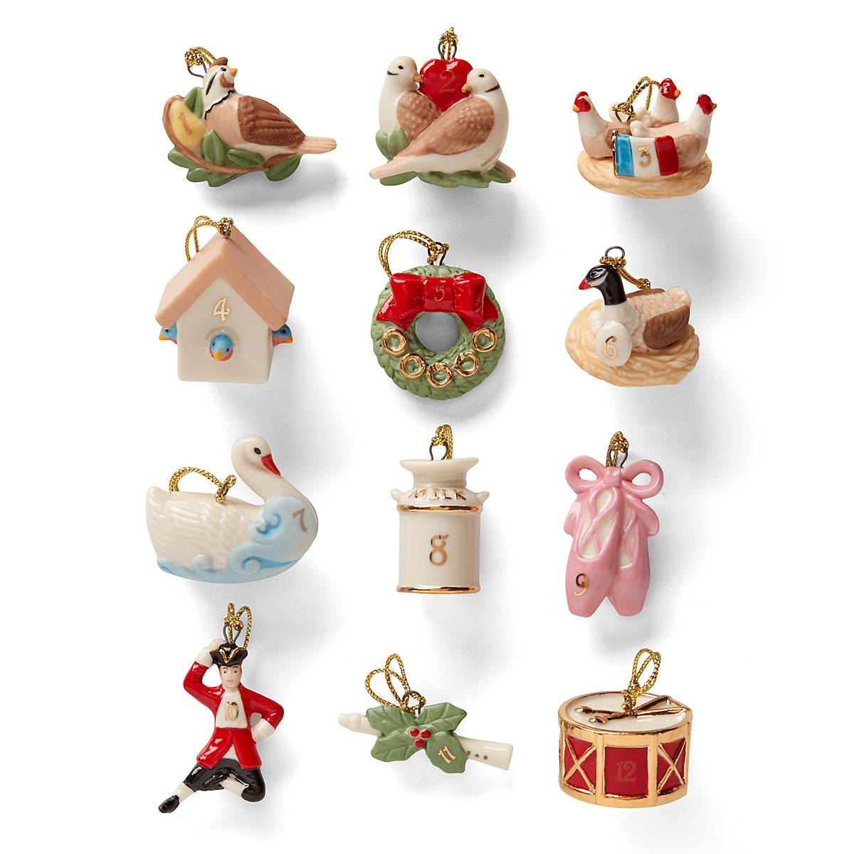 Twelve Days Of Christmas 12-Piece Ornament Set - Image 4