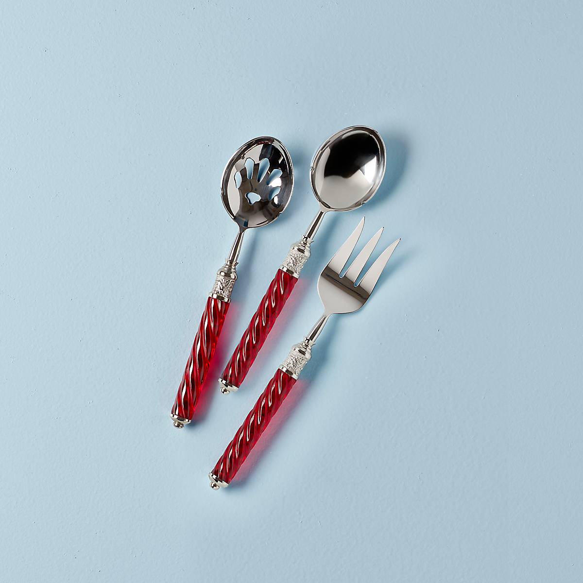 Holiday Jewel Spiral 3 Piece Serving Set
