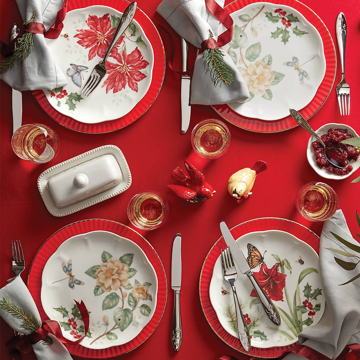 Butterfly Meadow Holiday 18-Piece Dinnerware Set - Image 3
