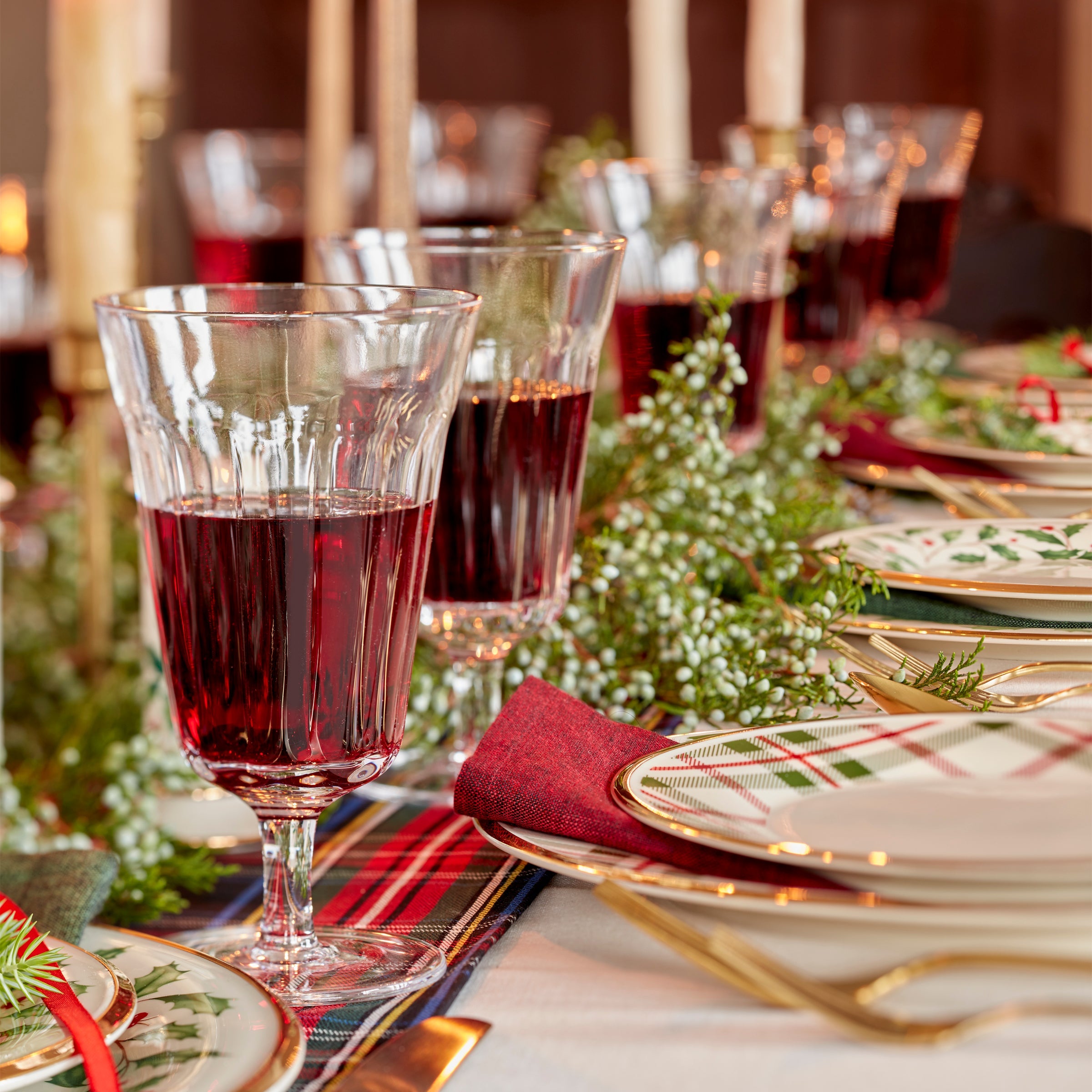 Holiday Plaid Dinner Plates - Set of 4 - Image 7