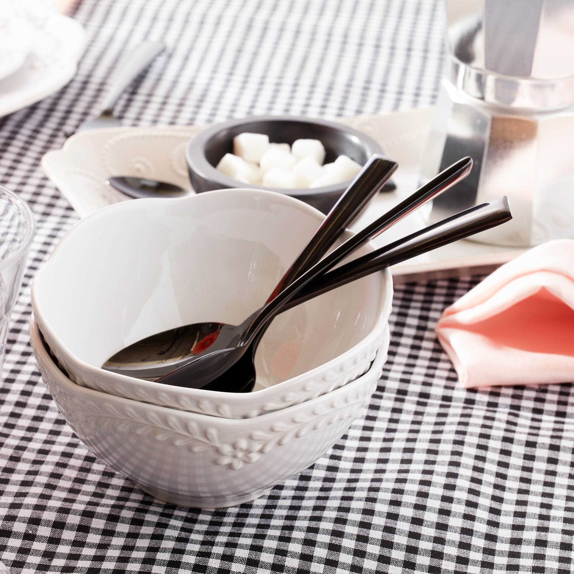 Chelse Muse Floral White 12-Piece Dinnerware Set - Image 8