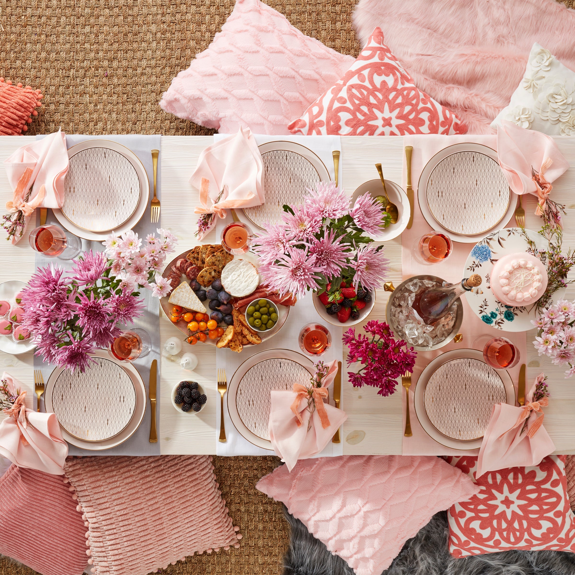 Trianna Blush 12-Piece Dinnerware Set - Image 2