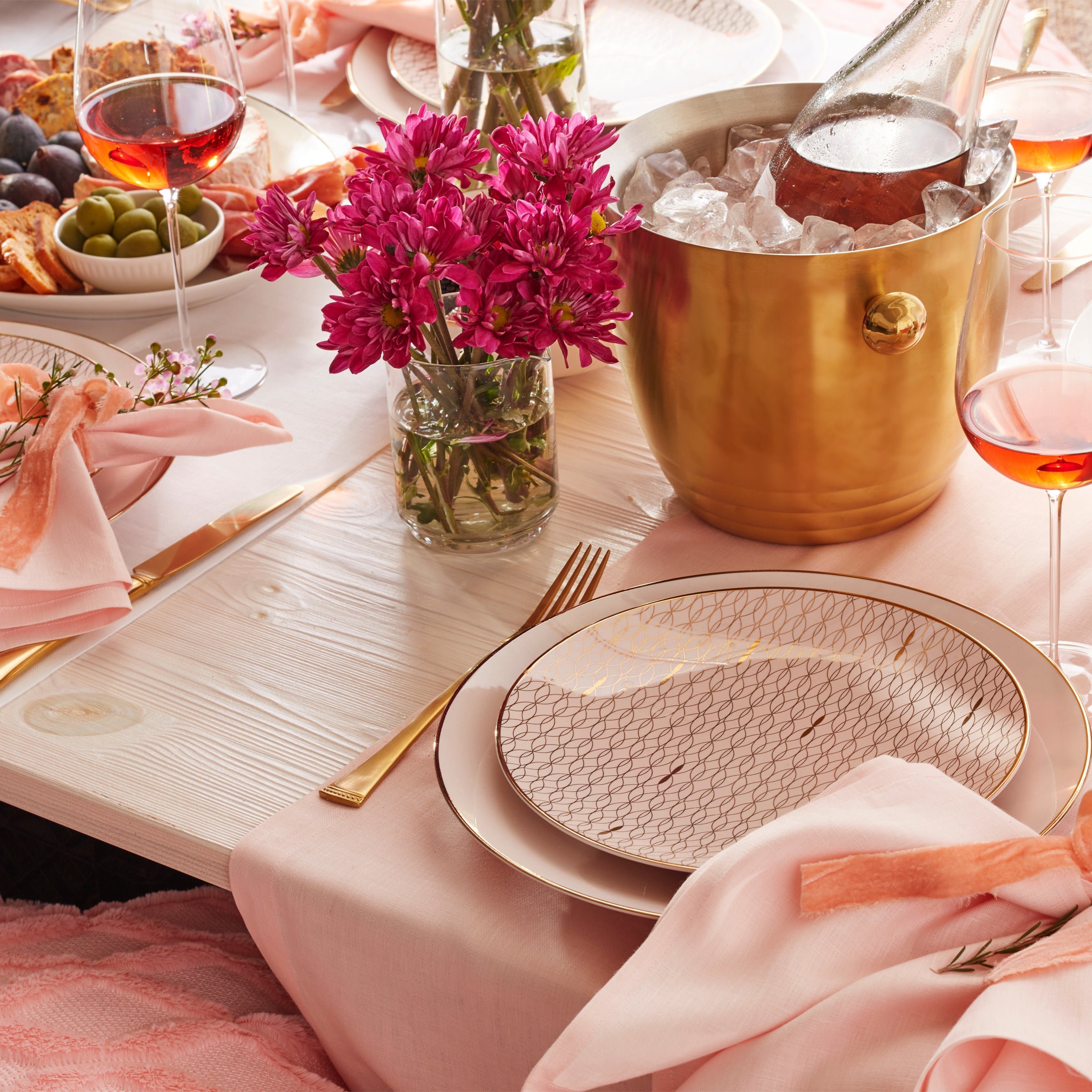 Trianna Blush 12-Piece Dinnerware Set - Image 5