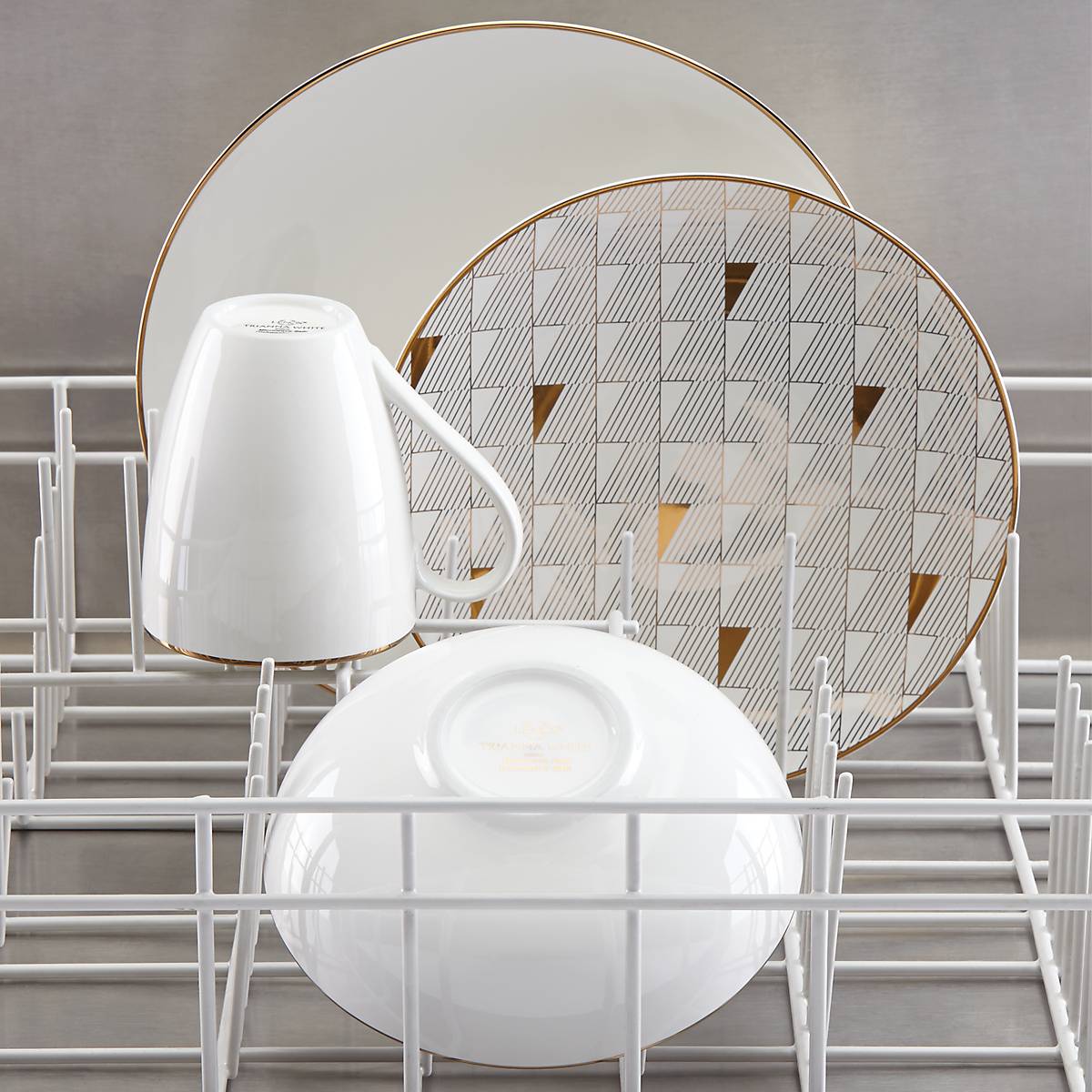 Trianna White 12-Piece Dinnerware Set - Image 2