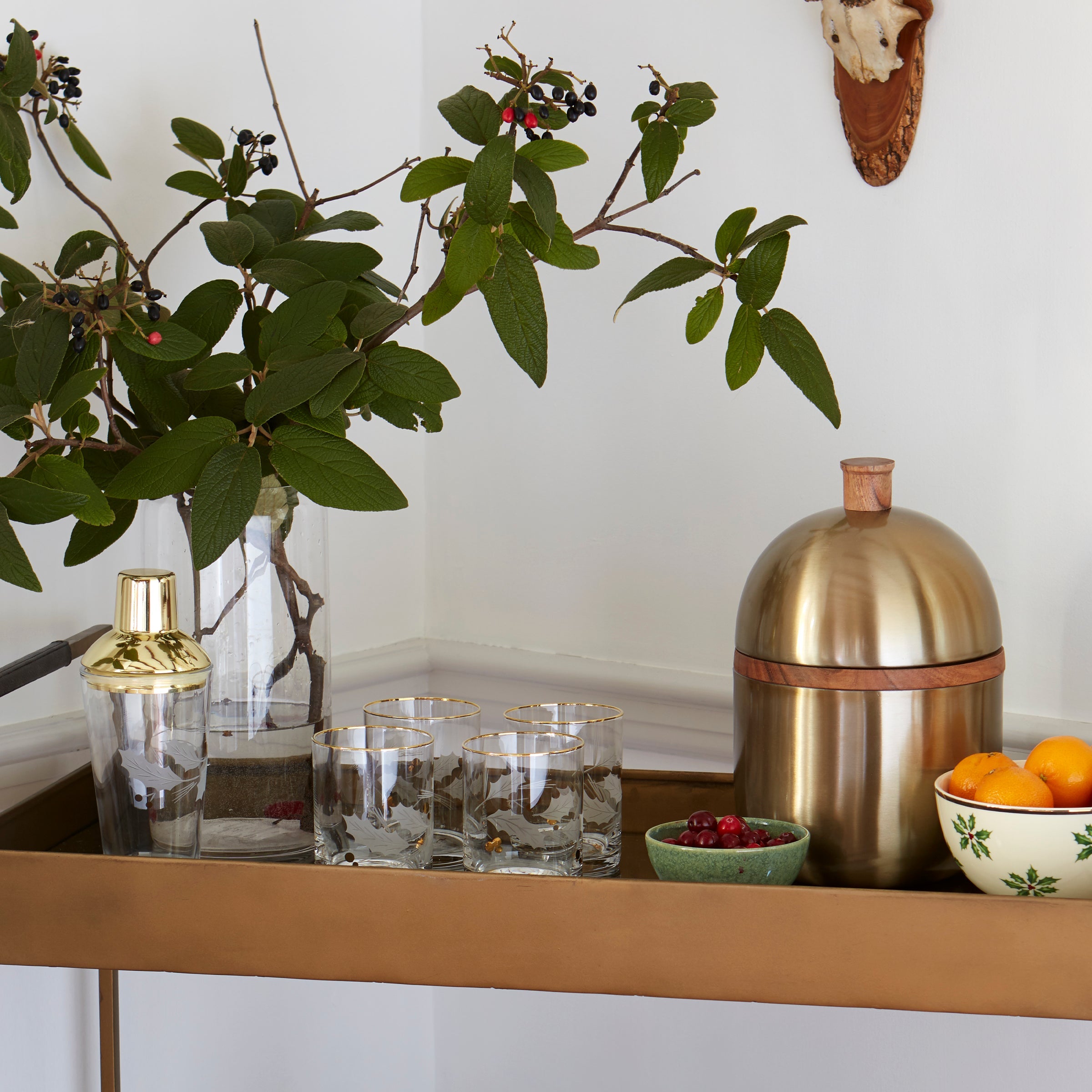 Holiday Gold Double Old Fashion Glasses - Set Of 4 - Image 3