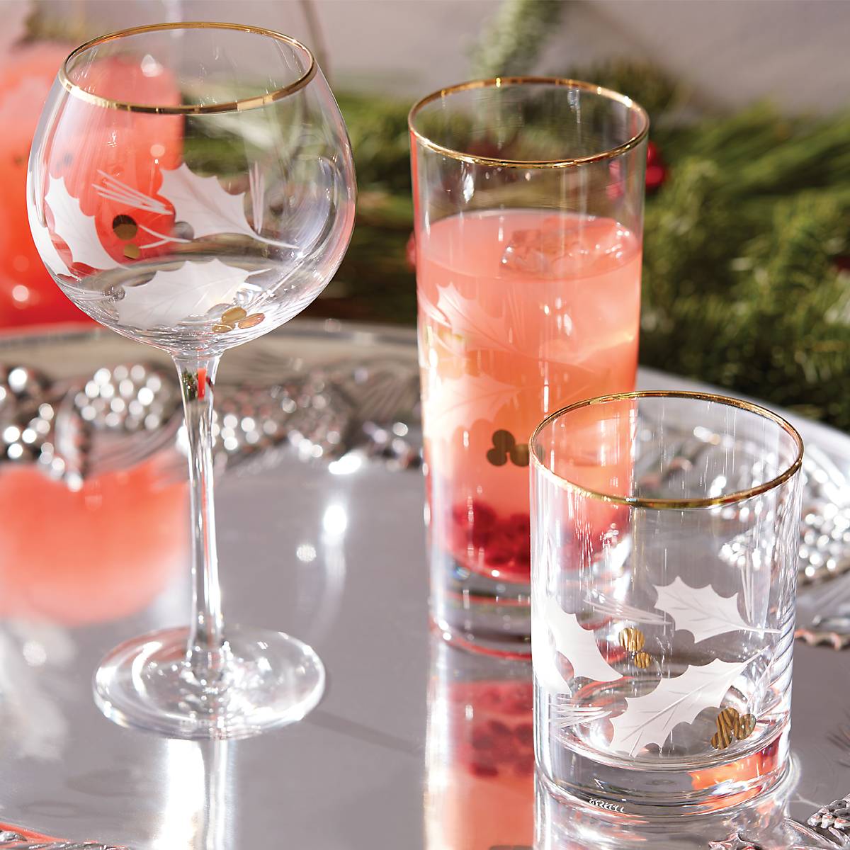 Holiday Gold Double Old Fashion Glasses - Set Of 4 - Image 6