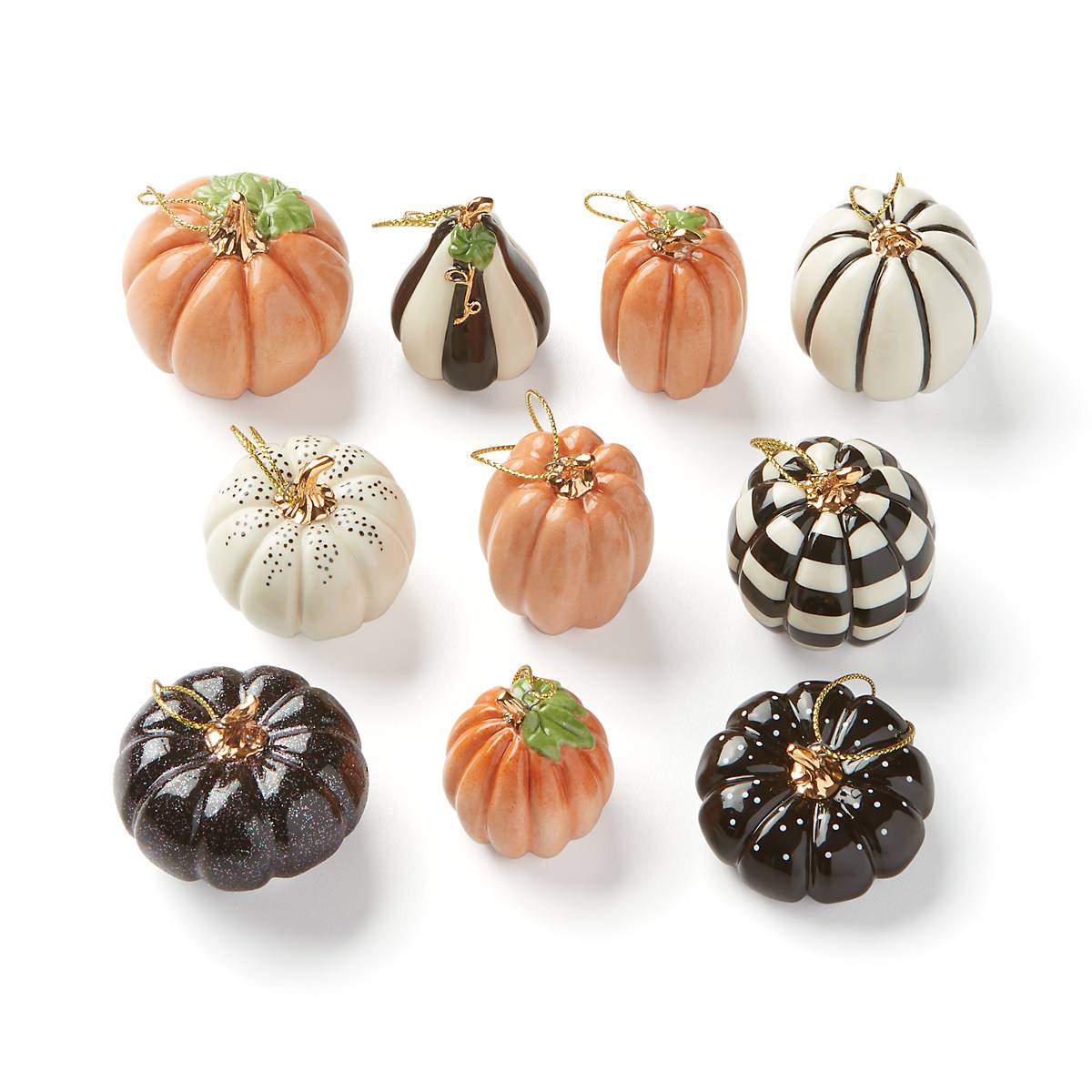 Mini Pumpkin 10-Piece Ornament Set - Image 4