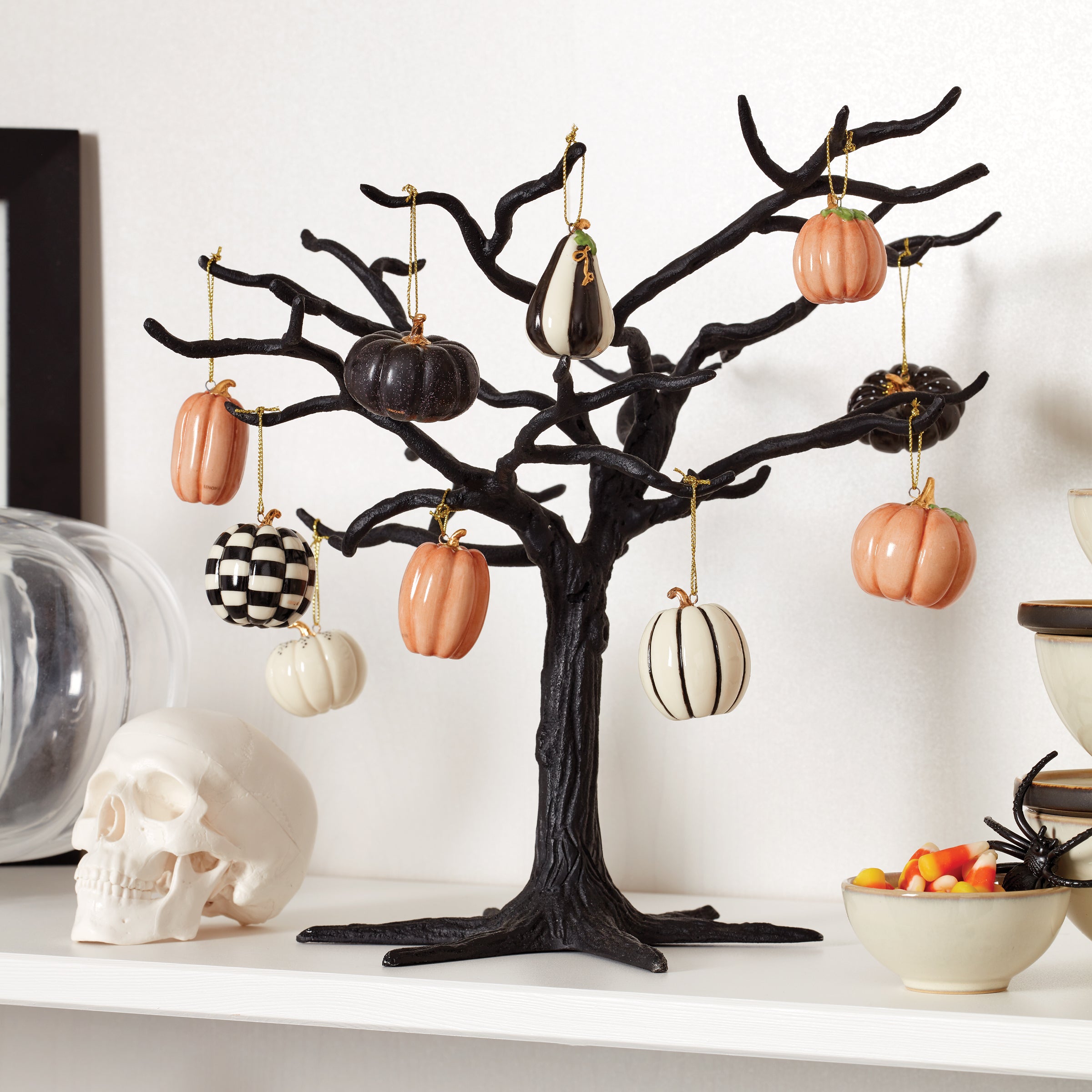 Mini Pumpkin 11-Pc Ornament & Tree Set - Image 3