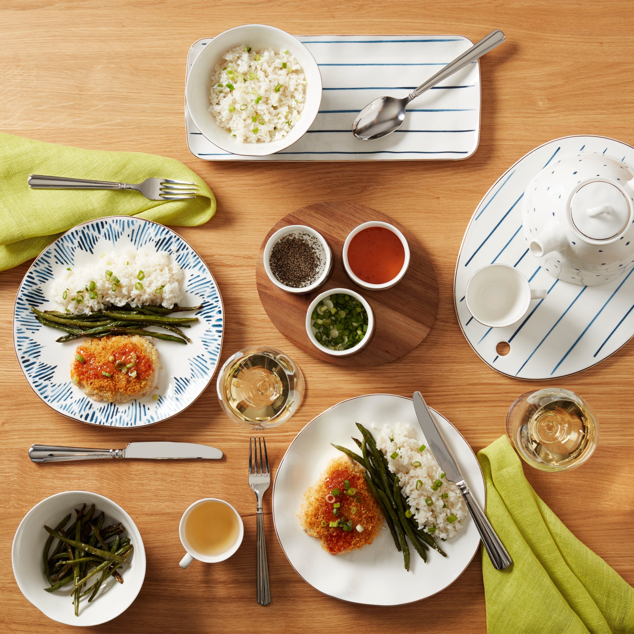 Blue Bay Ikat Dinner Plates - Set of 4 - Image 8