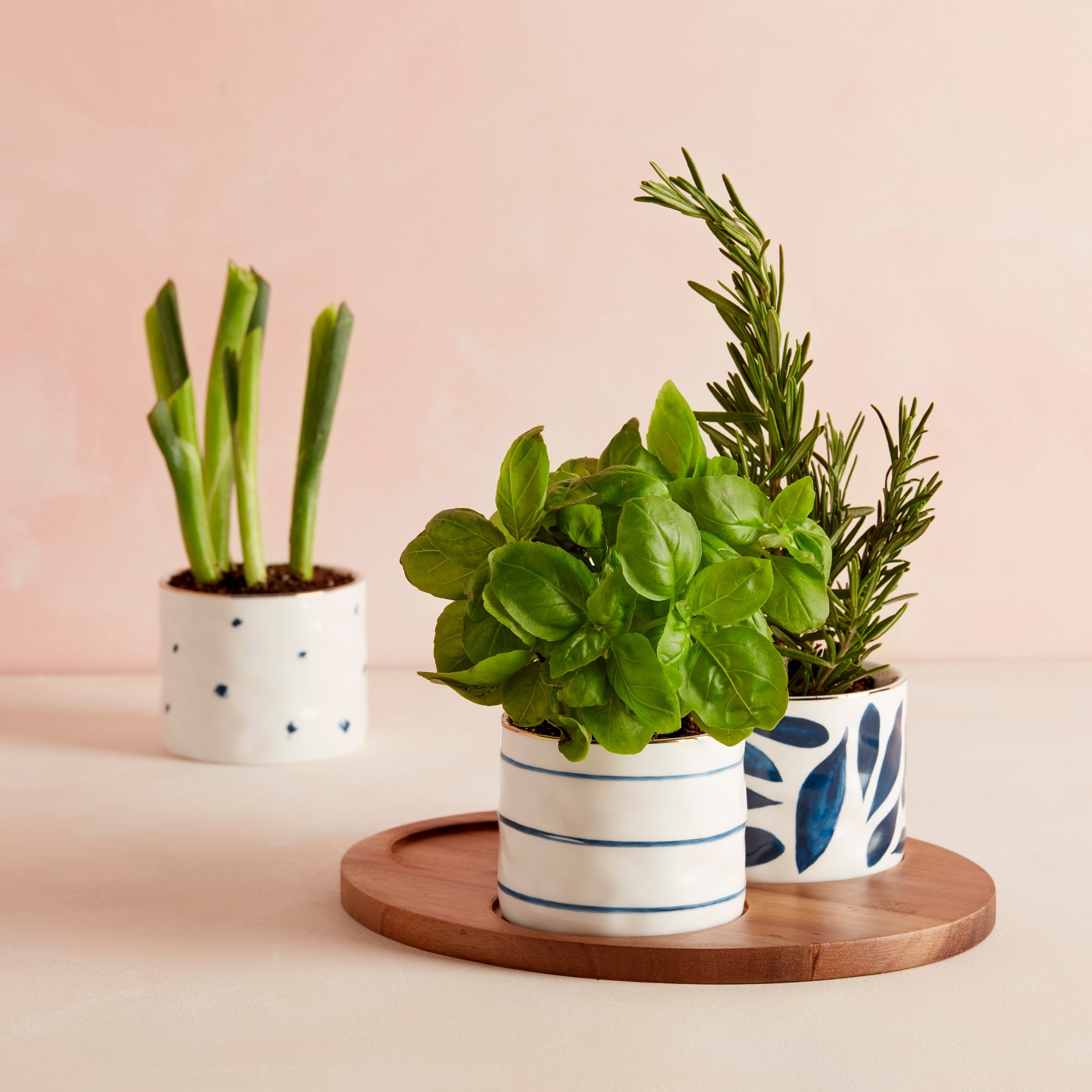 Blue Bay Snack Bowls - Set of 3 - With Wood Tray - Image 3