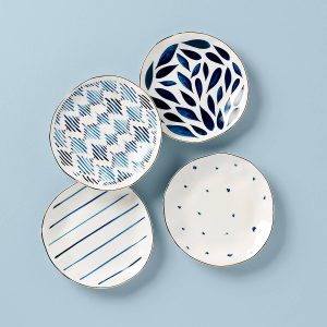 Blue Bay Tidbit Plates - Set of 4