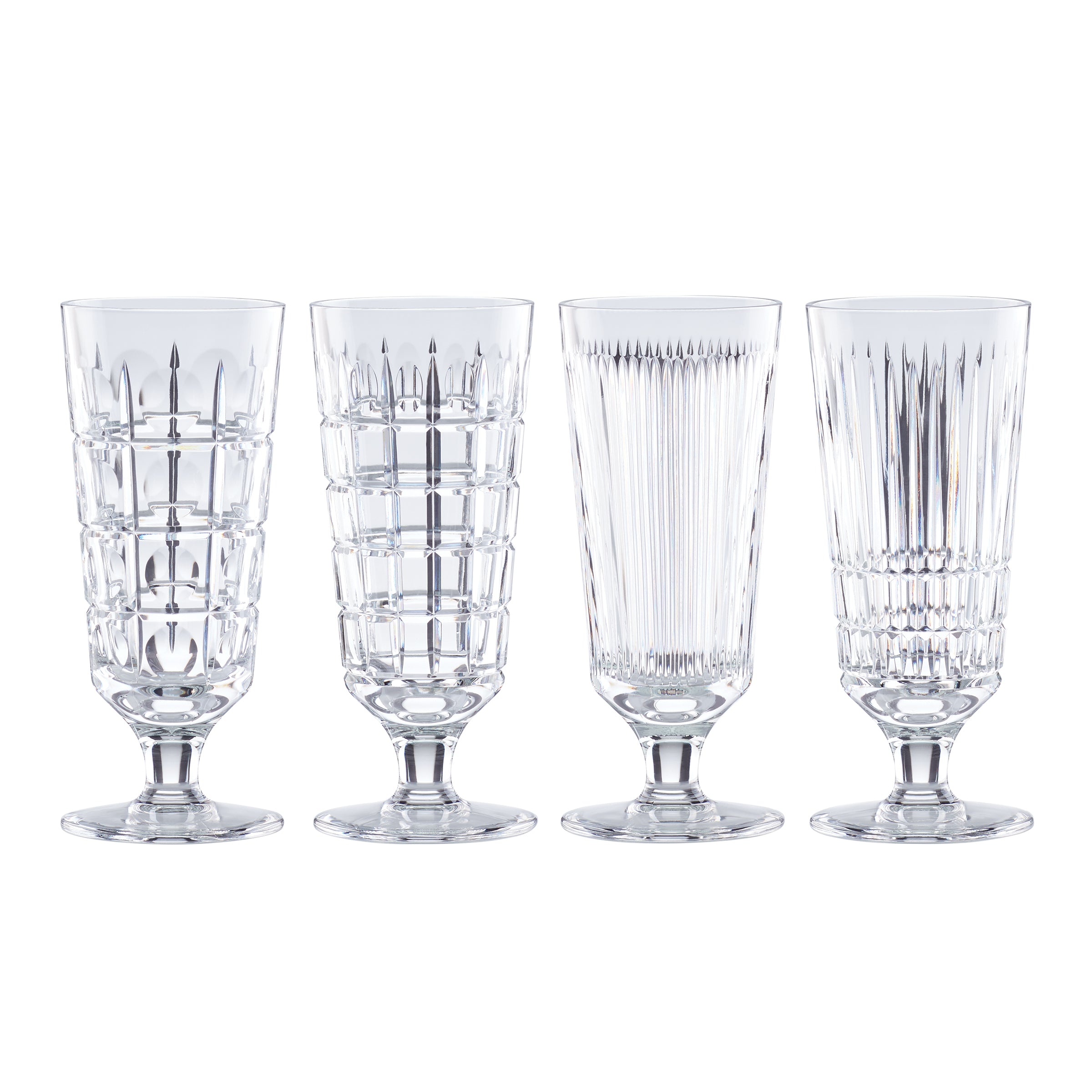 New Vintage 4-Piece Iced Beverage Glass Set