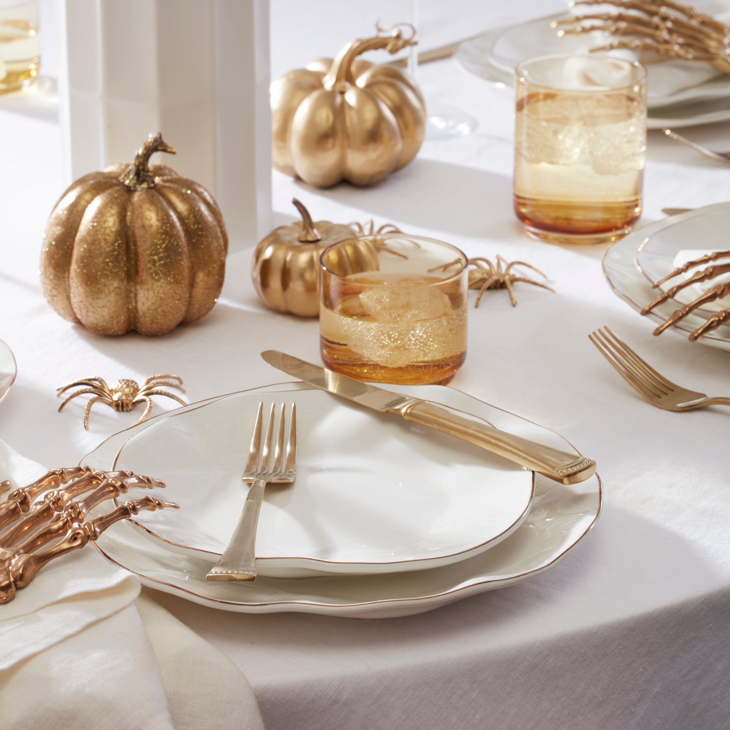 Blue Bay White 12-Piece Dinnerware Set - Image 4