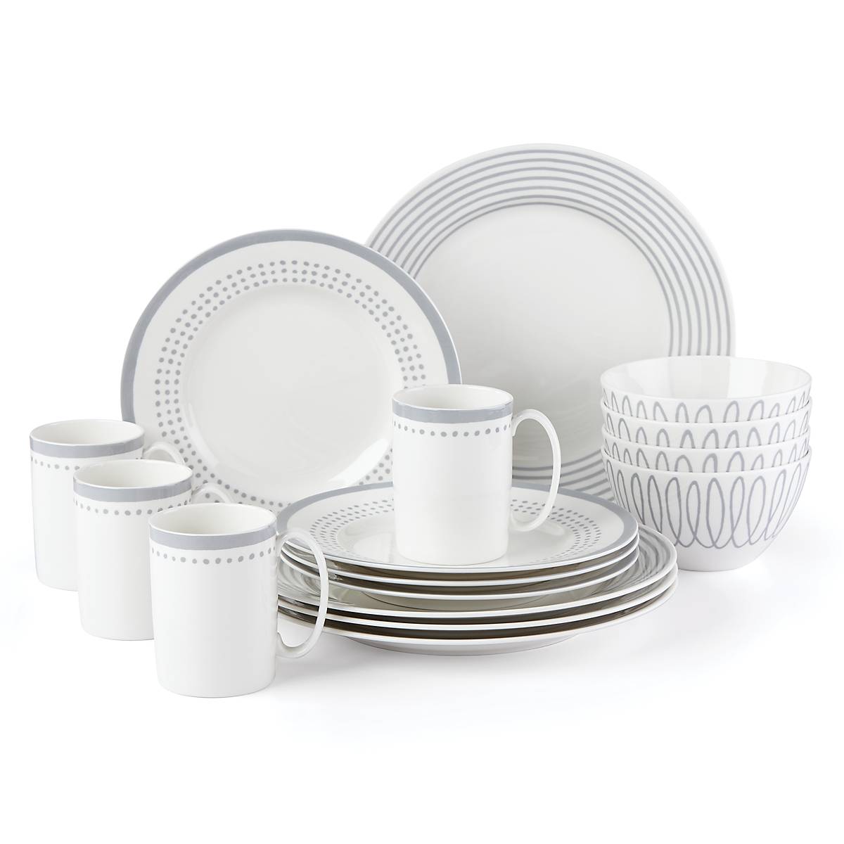 Charlotte Street East Slate 16-Piece Dinnerware Set