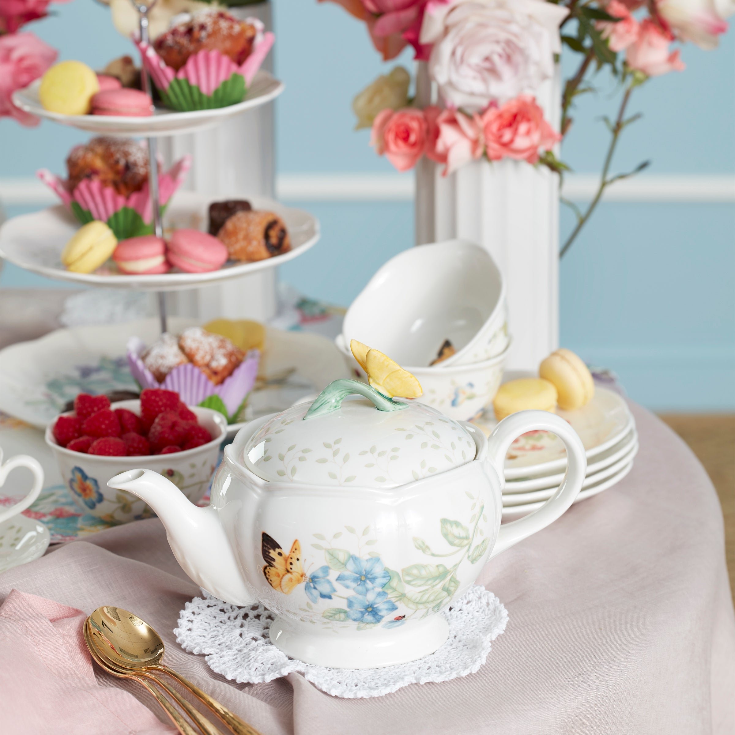 Butterfly Meadow 7-Piece Tea Set - Image 2