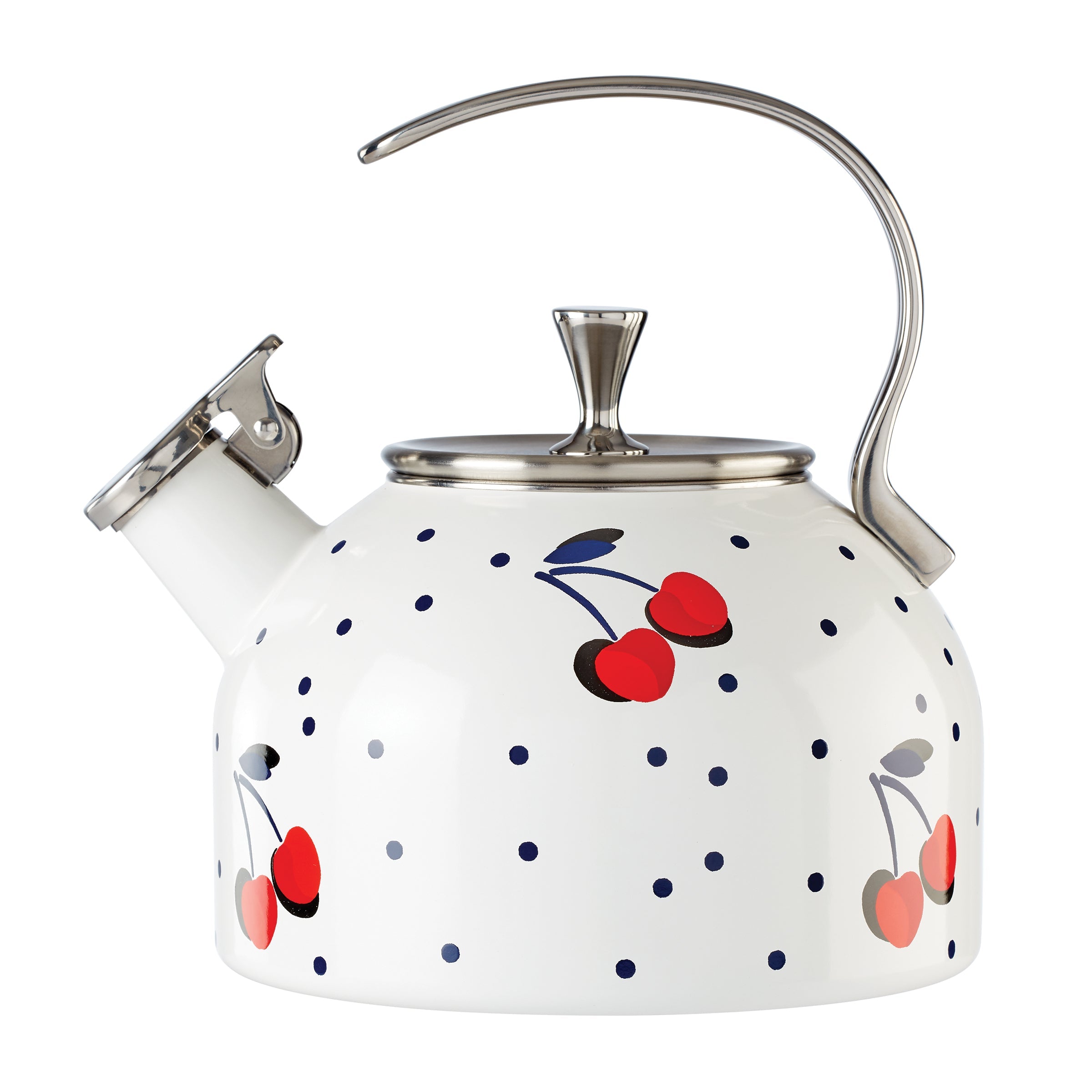 Vintage Cherry Dot Tea Kettle - Image 4