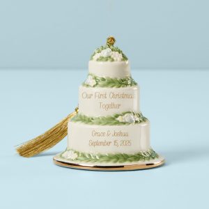 Personalized 1st Christmas Cake Ornament