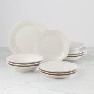 French Perle 12-Piece Dinnerware Set