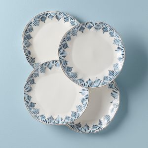 Blue Bay Ikat Dinner Plates - Set of 4