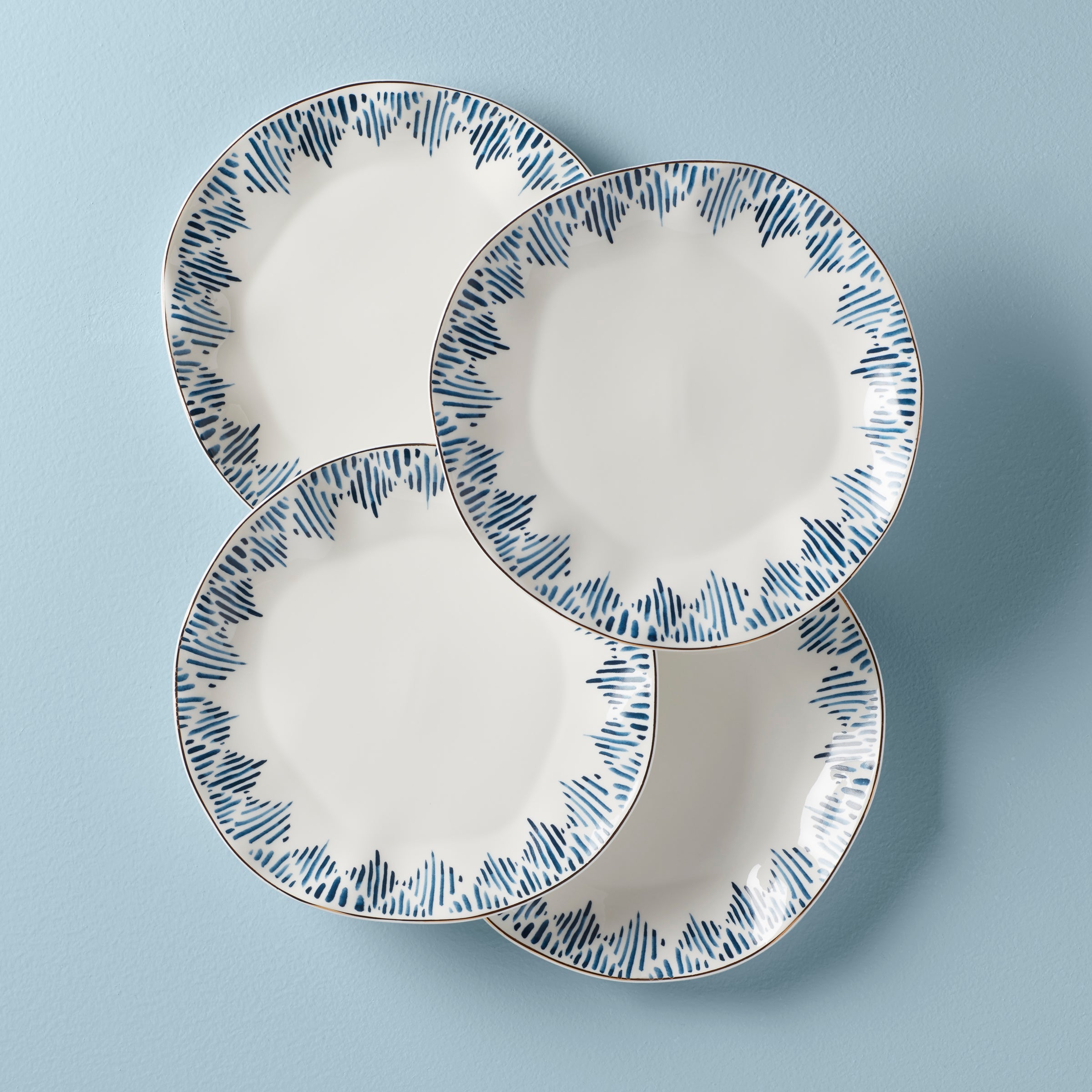 Blue Bay Ikat Dinner Plates - Set of 4