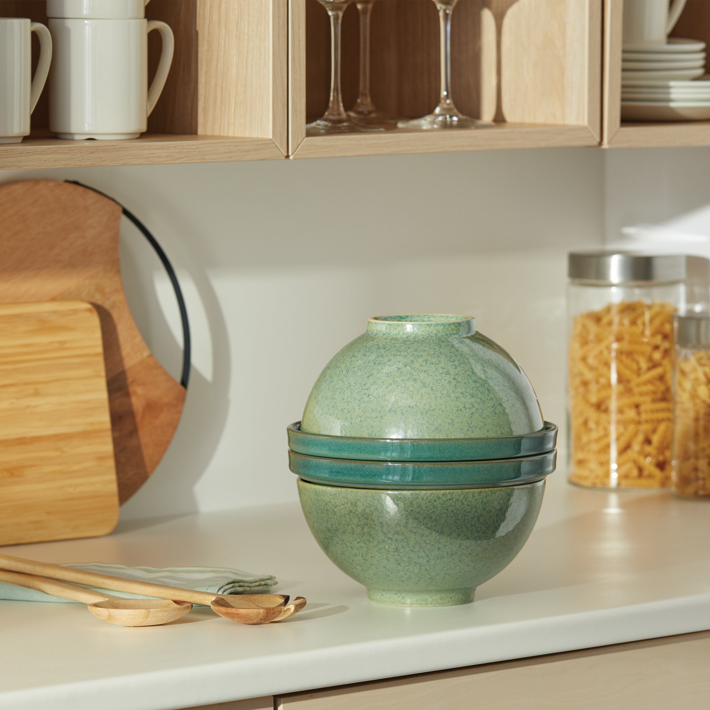 Luna Green 8-Piece Dinnerware Set - Image 6