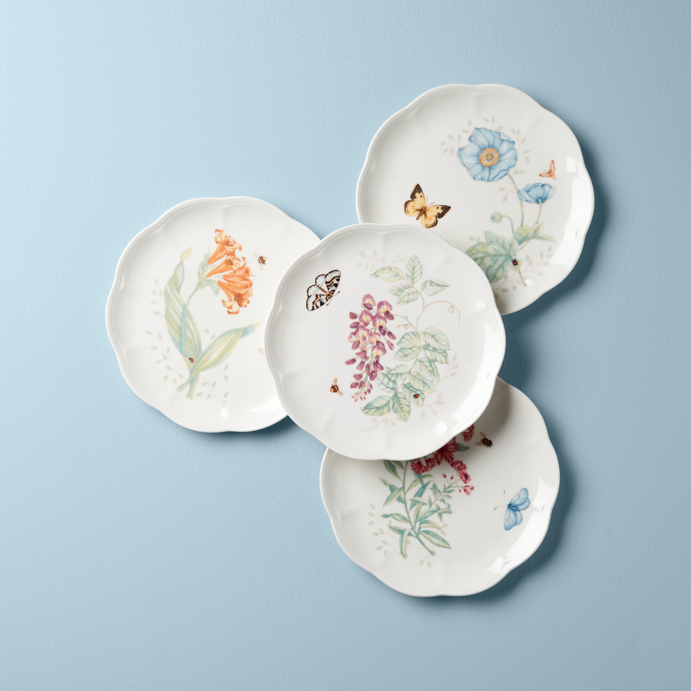 Butterfly Meadow Accent Plates - Set of 4