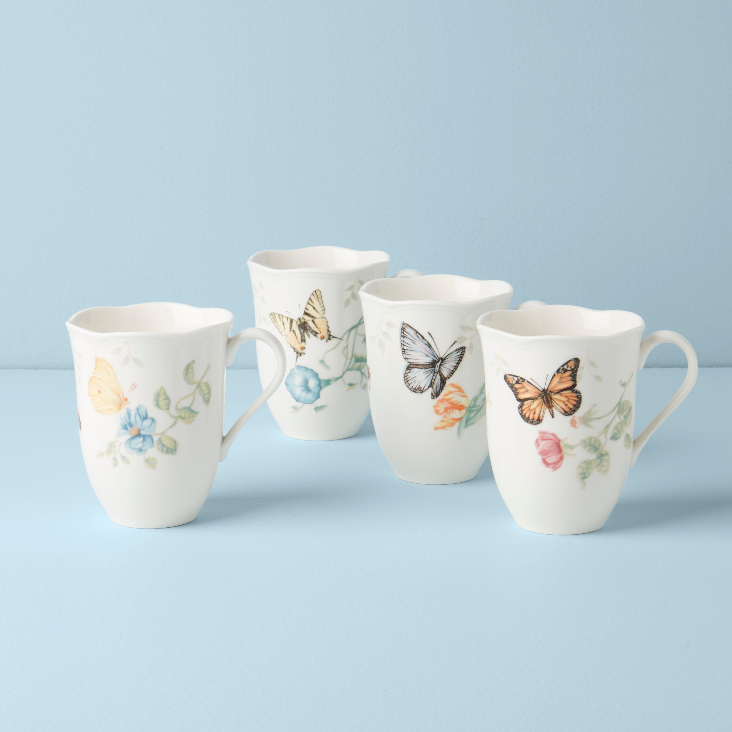 Butterfly Meadow Mugs - Set of 4