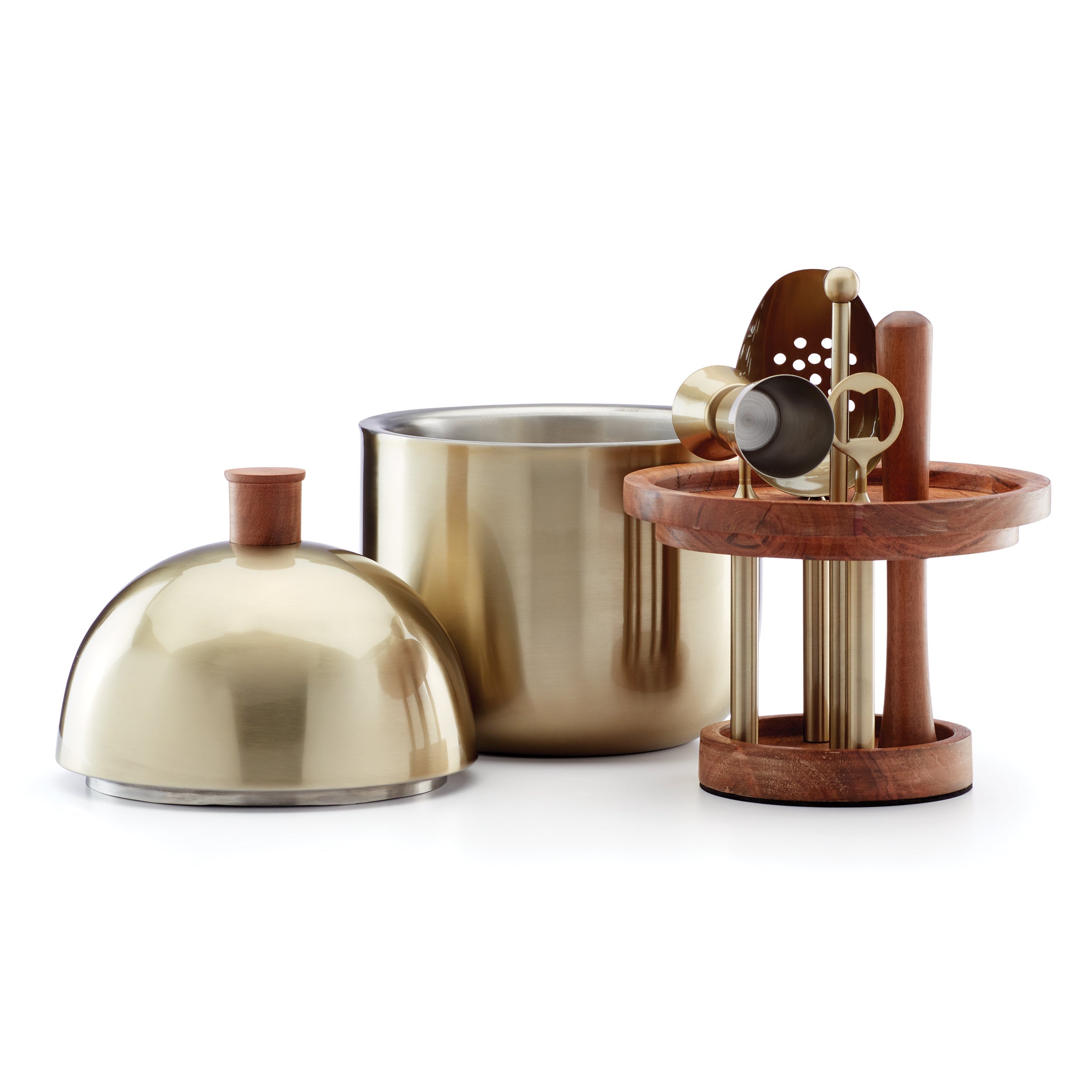 Cocktail Party Brushed Gold Bar Tool Set - Image 3