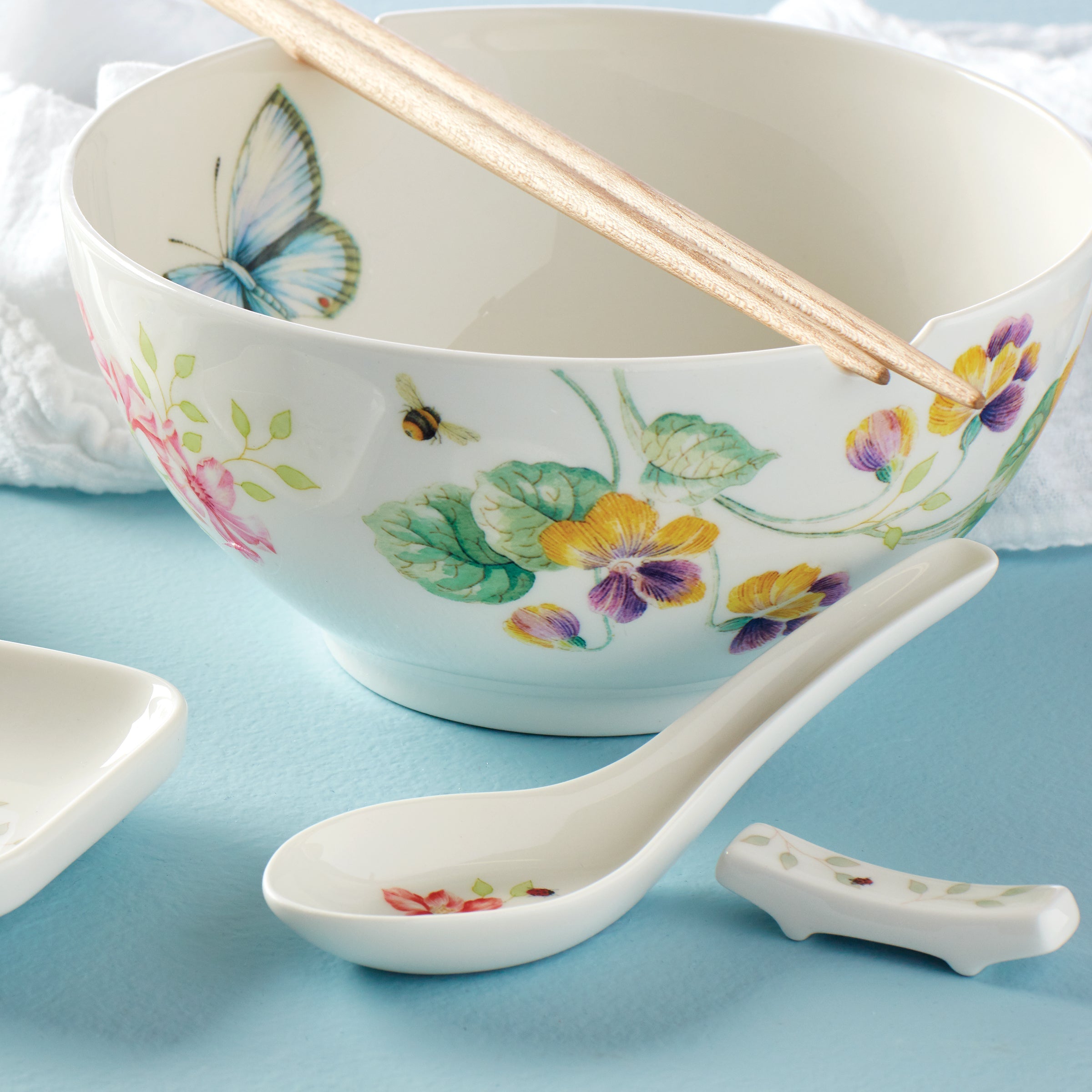 Butterfly Meadow Bowl & Chopsticks - Image 5