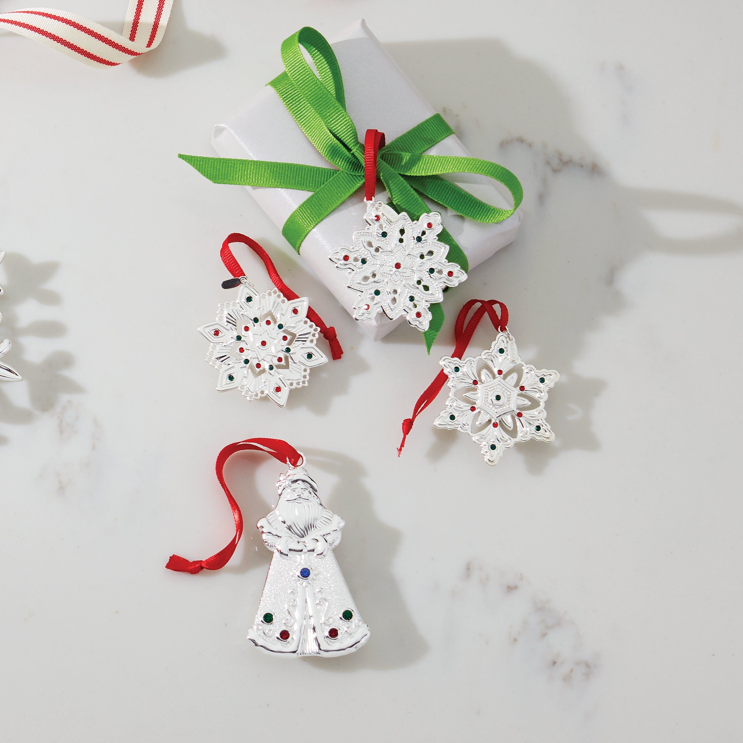 Jeweled Santa Charm Ornament - Image 2