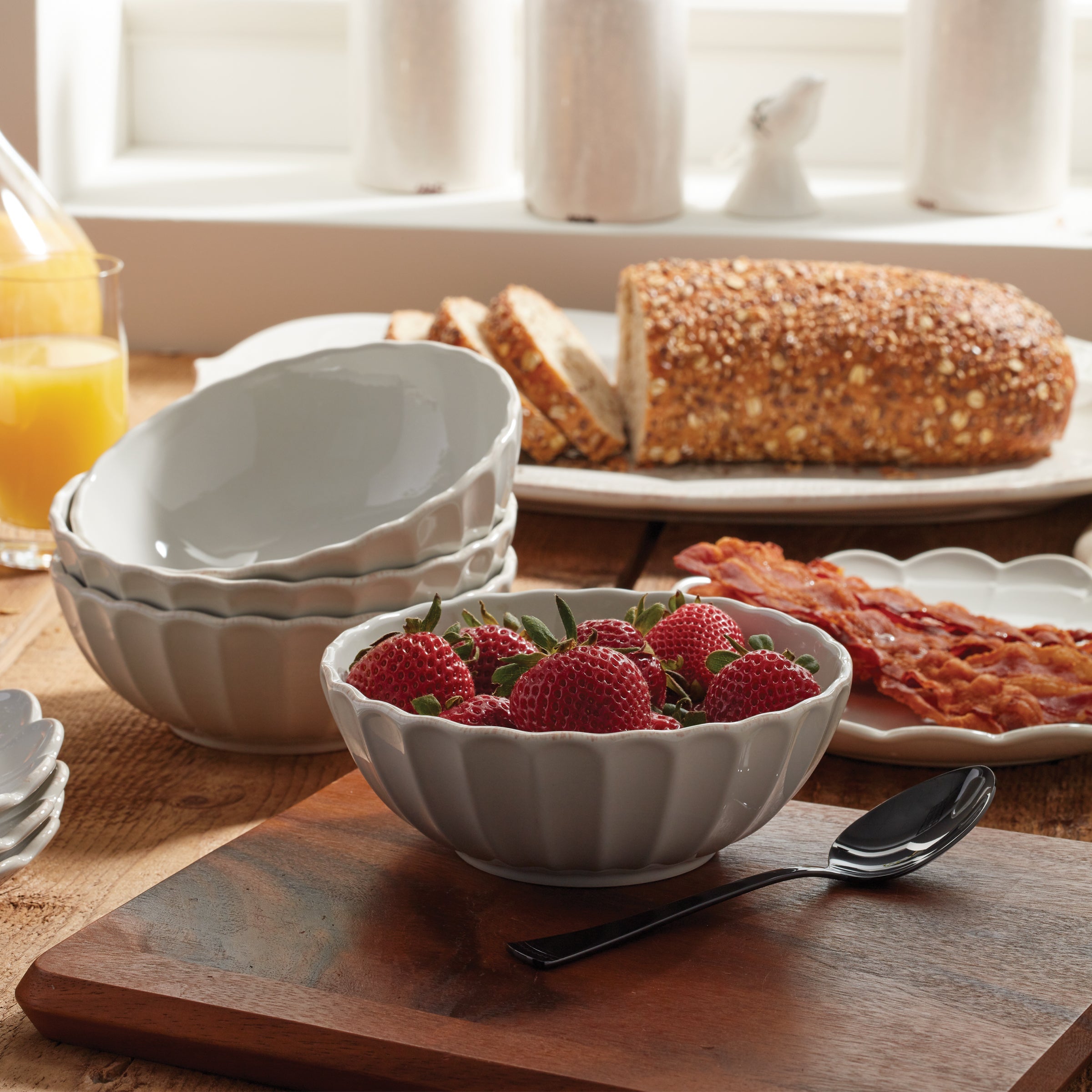 French Perle Scallop All-Purpose Bowls - Set of 4 - Image 8