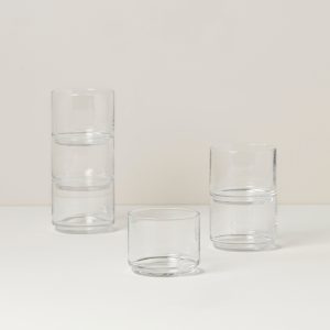 Tuscany Classics Stackable Clear Short Glasses - Set Of 6