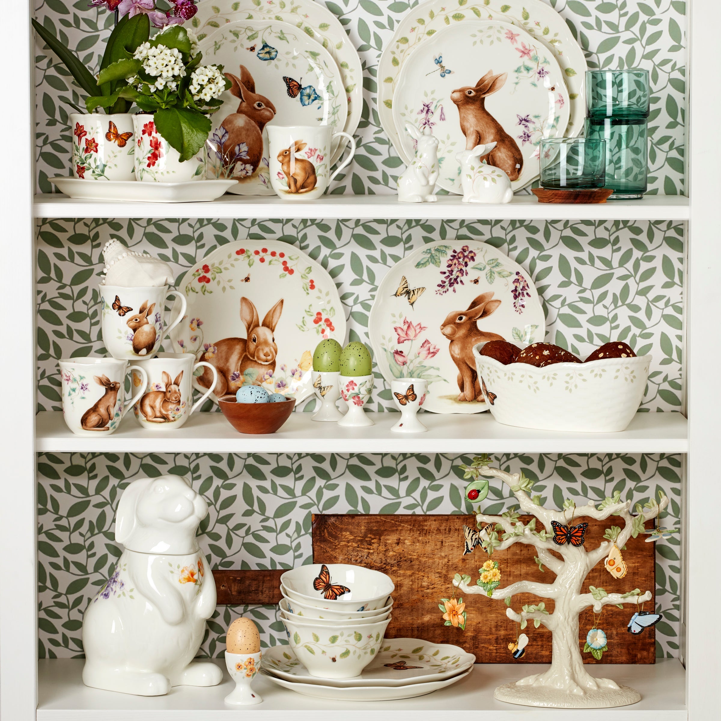 Butterfly Meadow Bunny Cookie Jar - Image 3