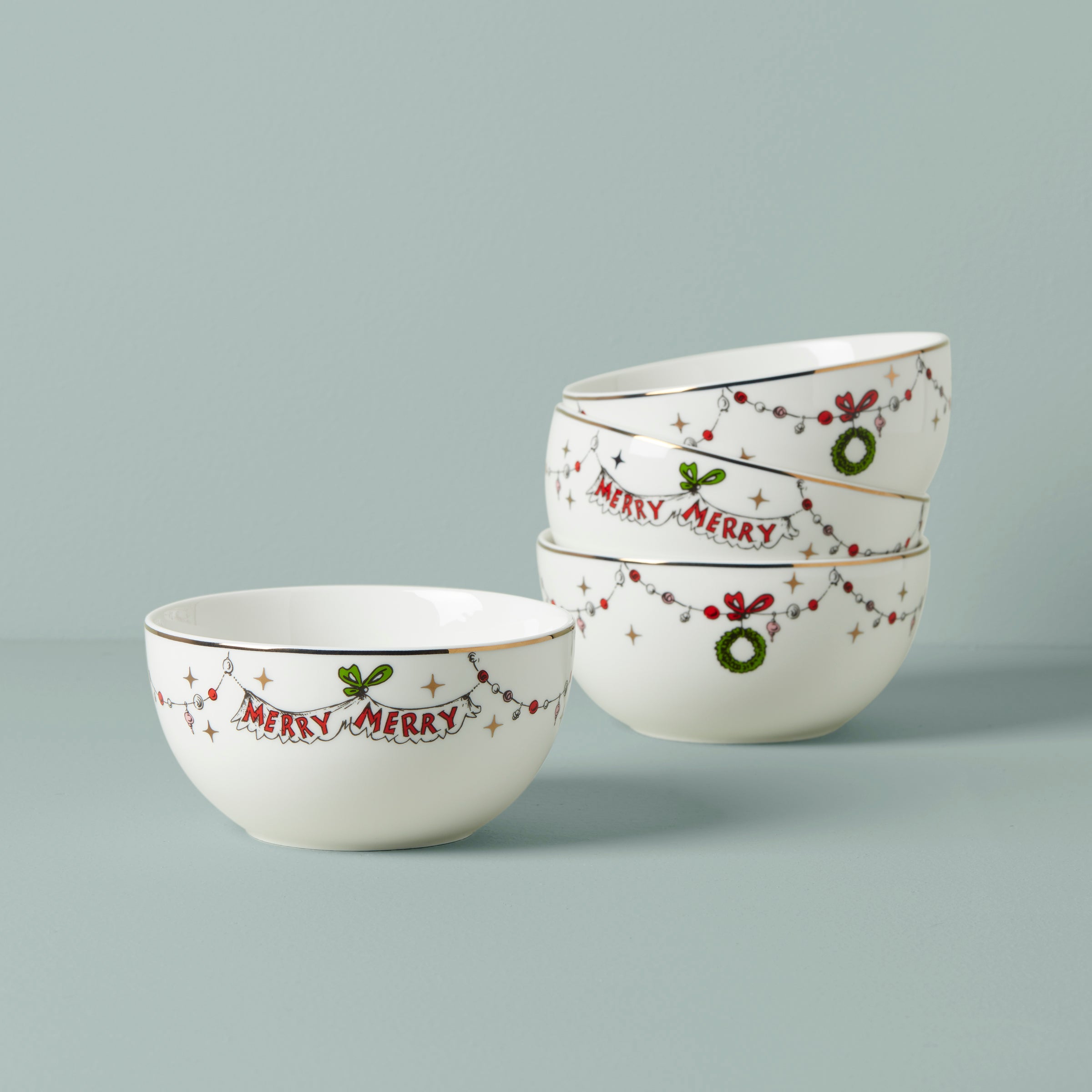 Merry Grinchmas All-Purpose Bowls - Set of 4