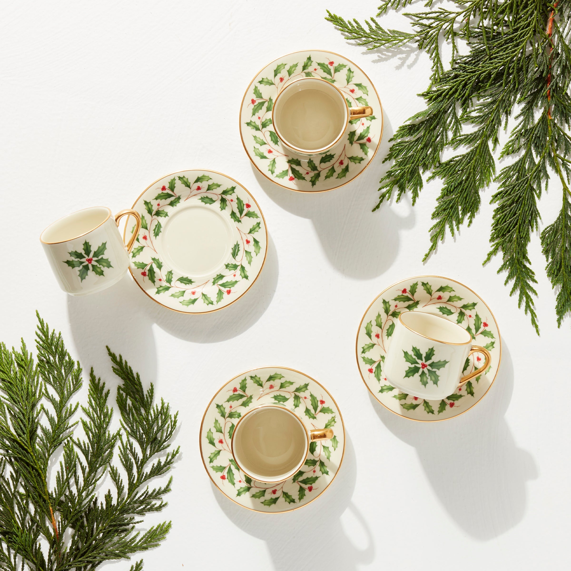 Holiday Espresso Cup & Saucer - Set of 4 - Image 3