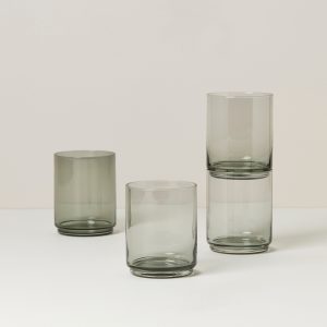 Tuscany Classics Stackable Smoke Tall Glasses - Set Of 4