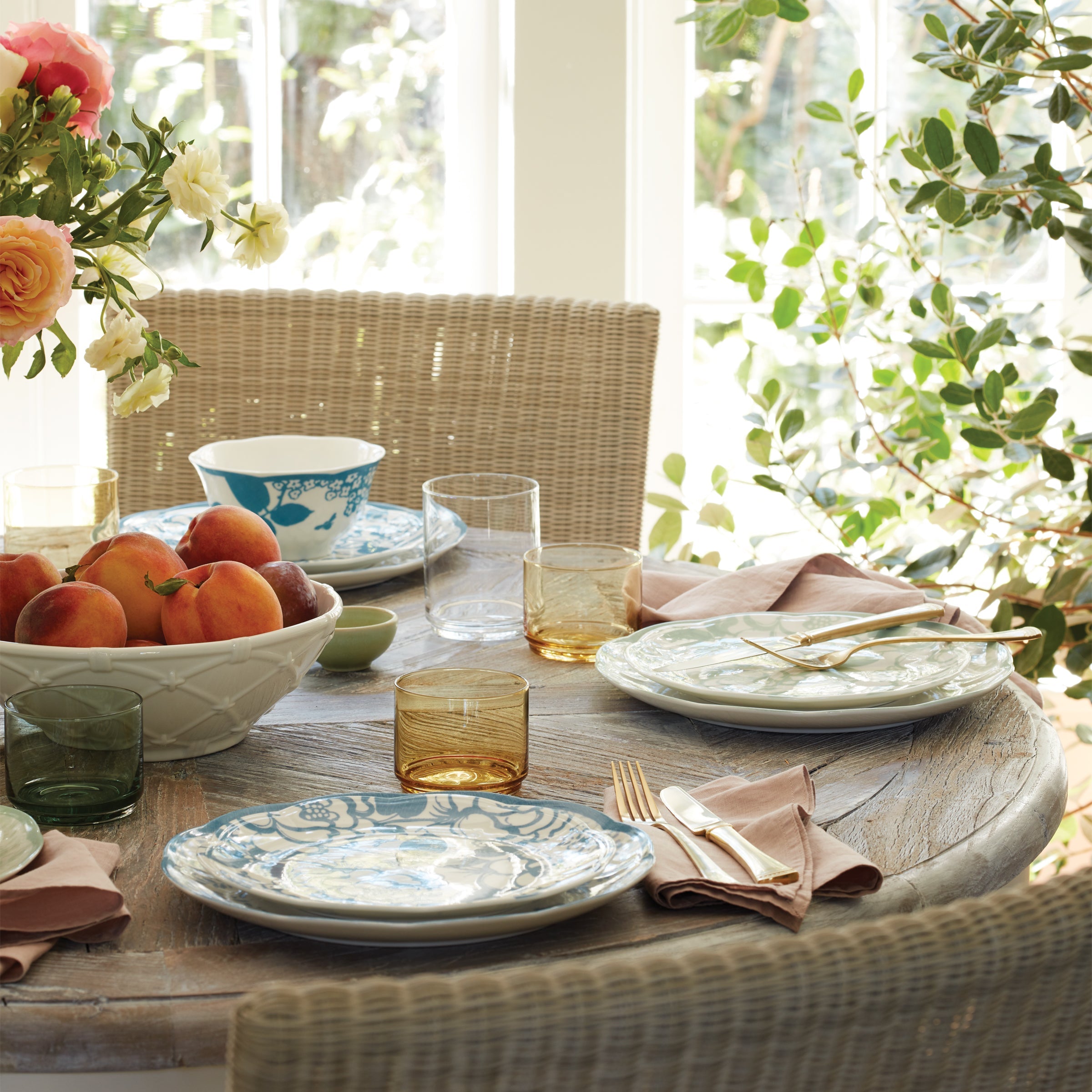 Butterfly Meadow Cottage Cornflower 12-Piece Dinnerware Set - Image 8