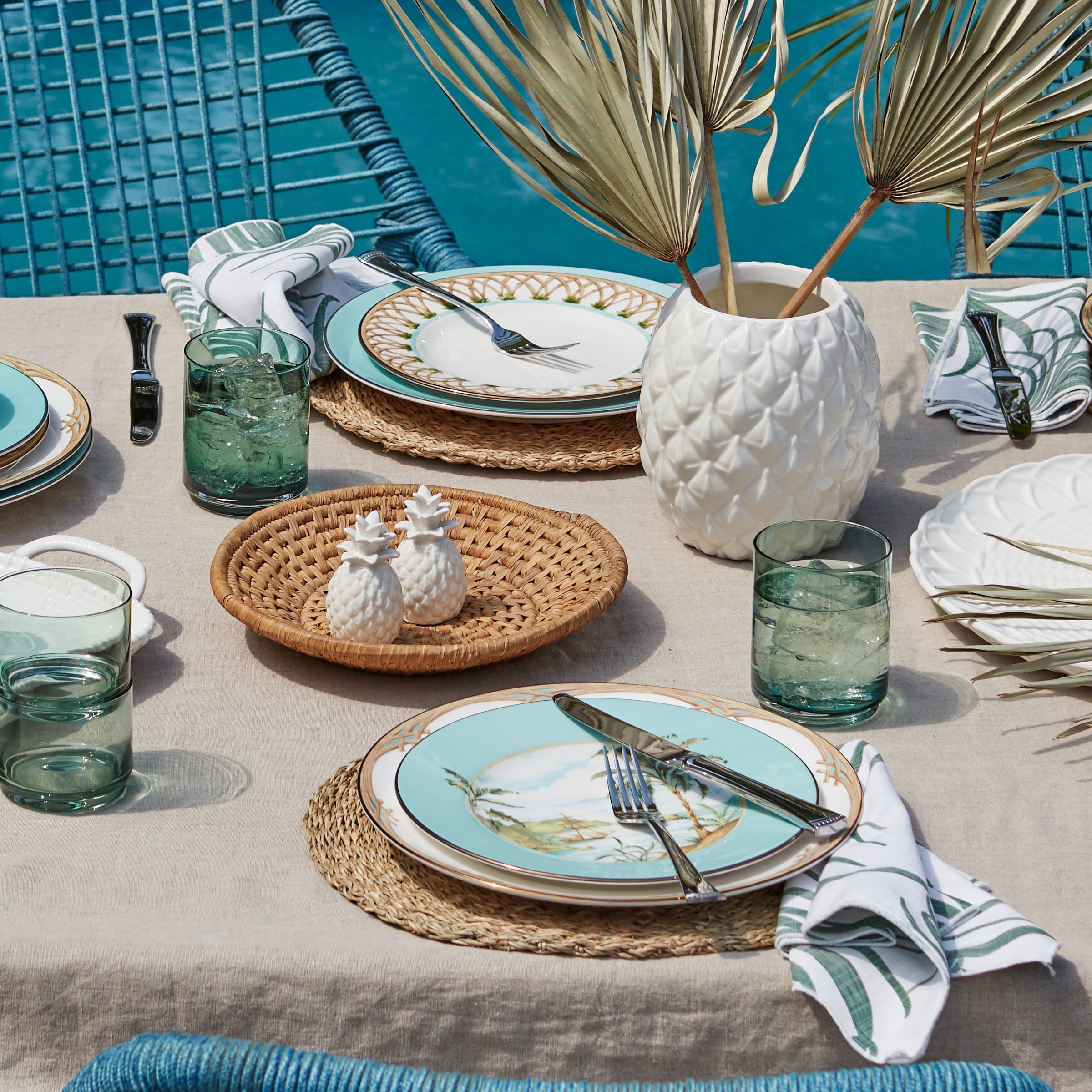 British Colonial Bamboo Accent Plate - Image 6