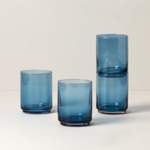Tuscany Classics Stackable Blue Tall Glasses - Set Of 4
