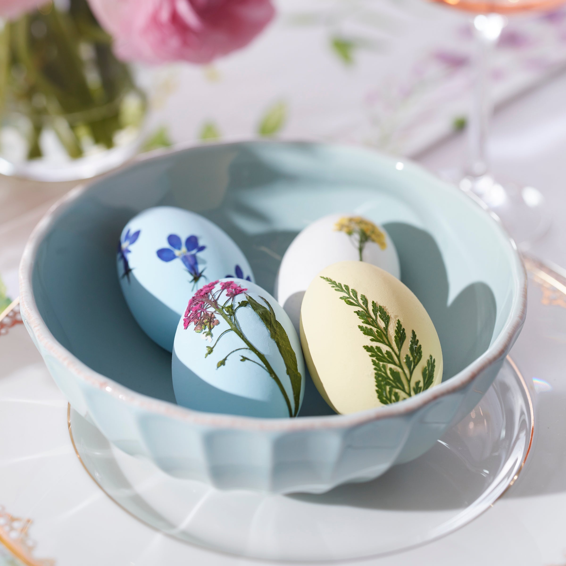 French Perle Scallop Ice Blue 12-Piece Dinnerware Set - Image 6